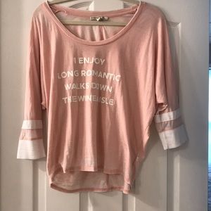 Graphic mid sleeve top